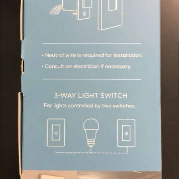 New Merkury Innovations Smart Wi-Fi 3 Way Light Switch Kit Control Anywhere. - Picture 4 of 4